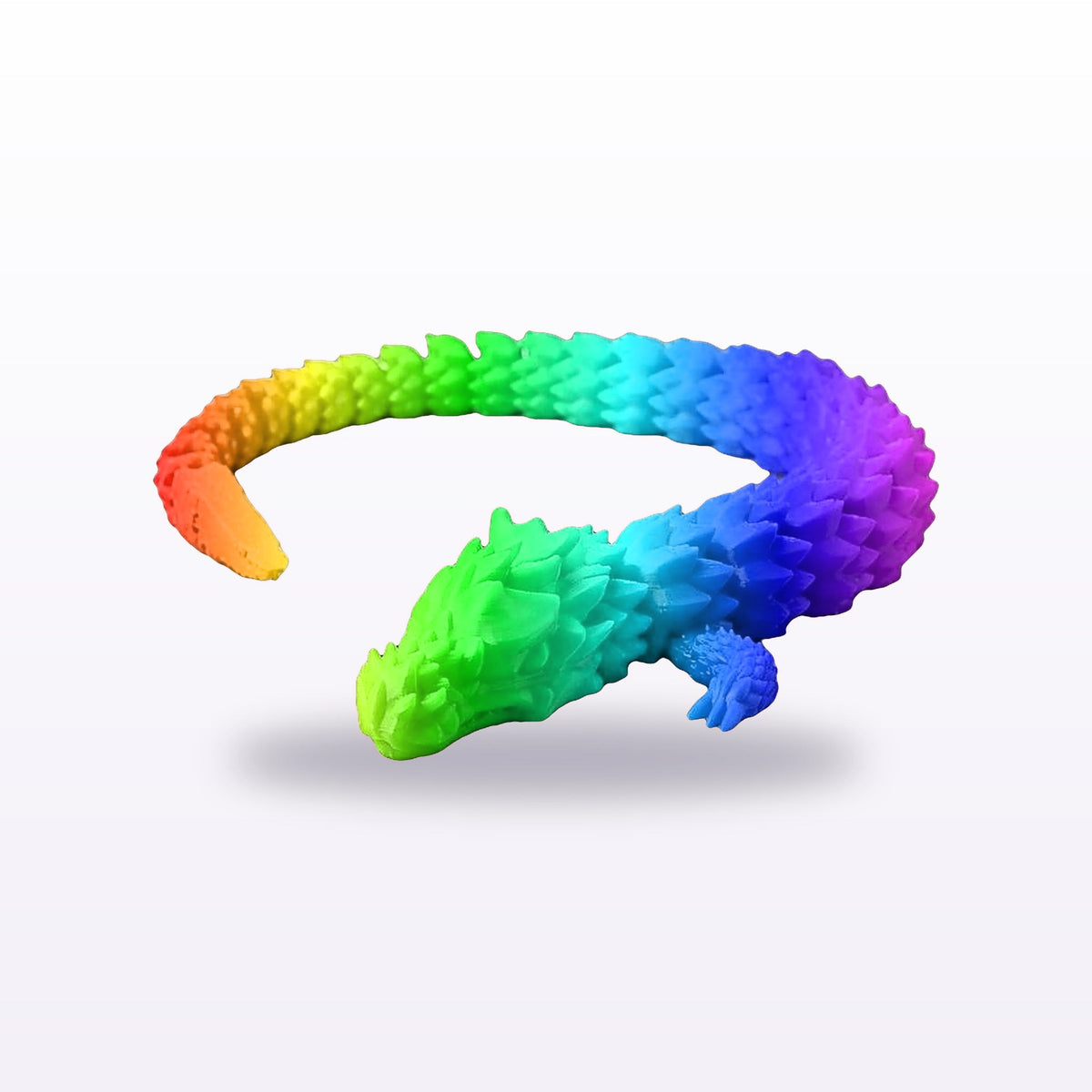 Formex 3D Printed Articulated Flexi Dragon Toy – 30cm, NZ Made in Rainbow Silk