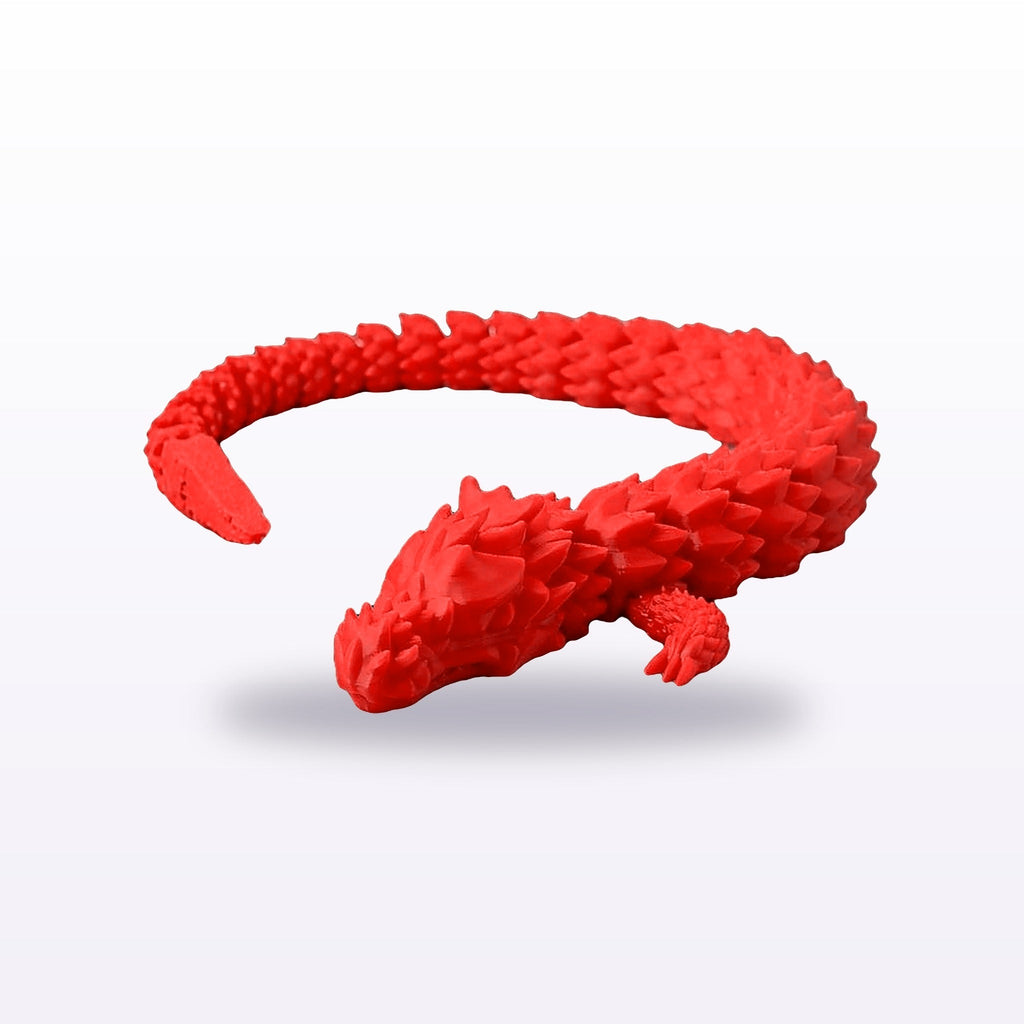Formex 3D Printed Articulated Flexi Dragon Toy – 30cm, NZ Made in Red