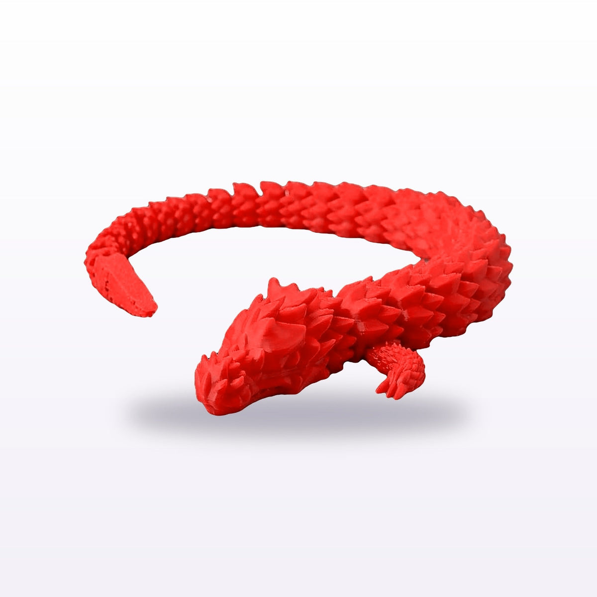 Formex 3D Printed Articulated Flexi Dragon Toy – 30cm, NZ Made in Red
