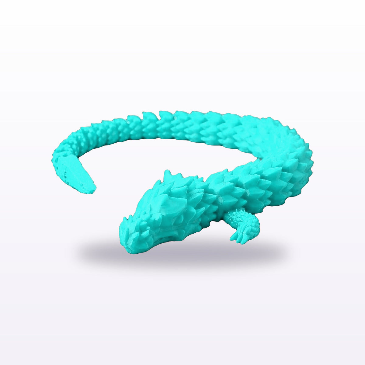 Formex 3D Printed Articulated Flexi Dragon Toy – 30cm, NZ Made in Teal