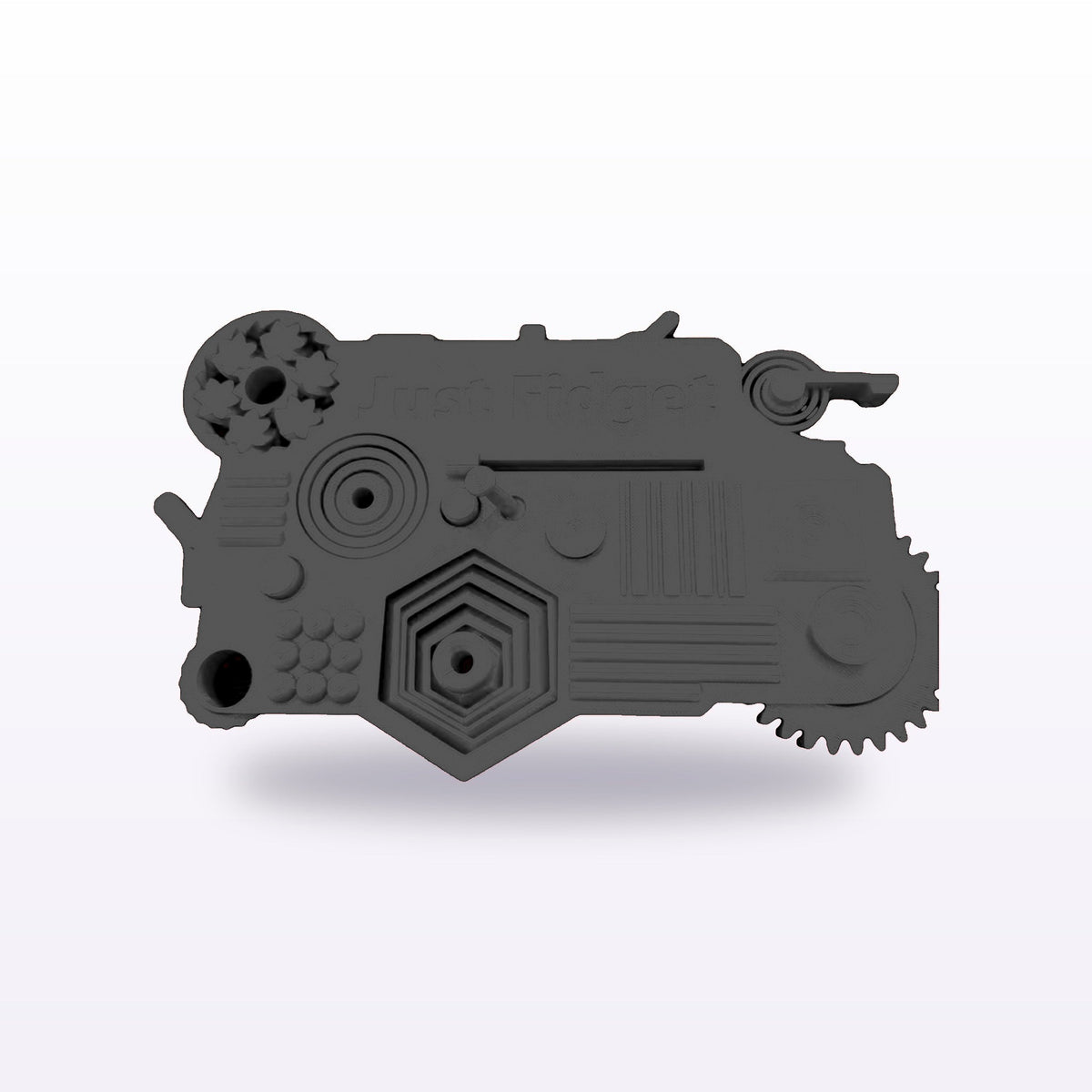 Formex 3D Printed Multi-Fidget Board – 21 Mechanisms, 19x13cm, NZ Made in Black
