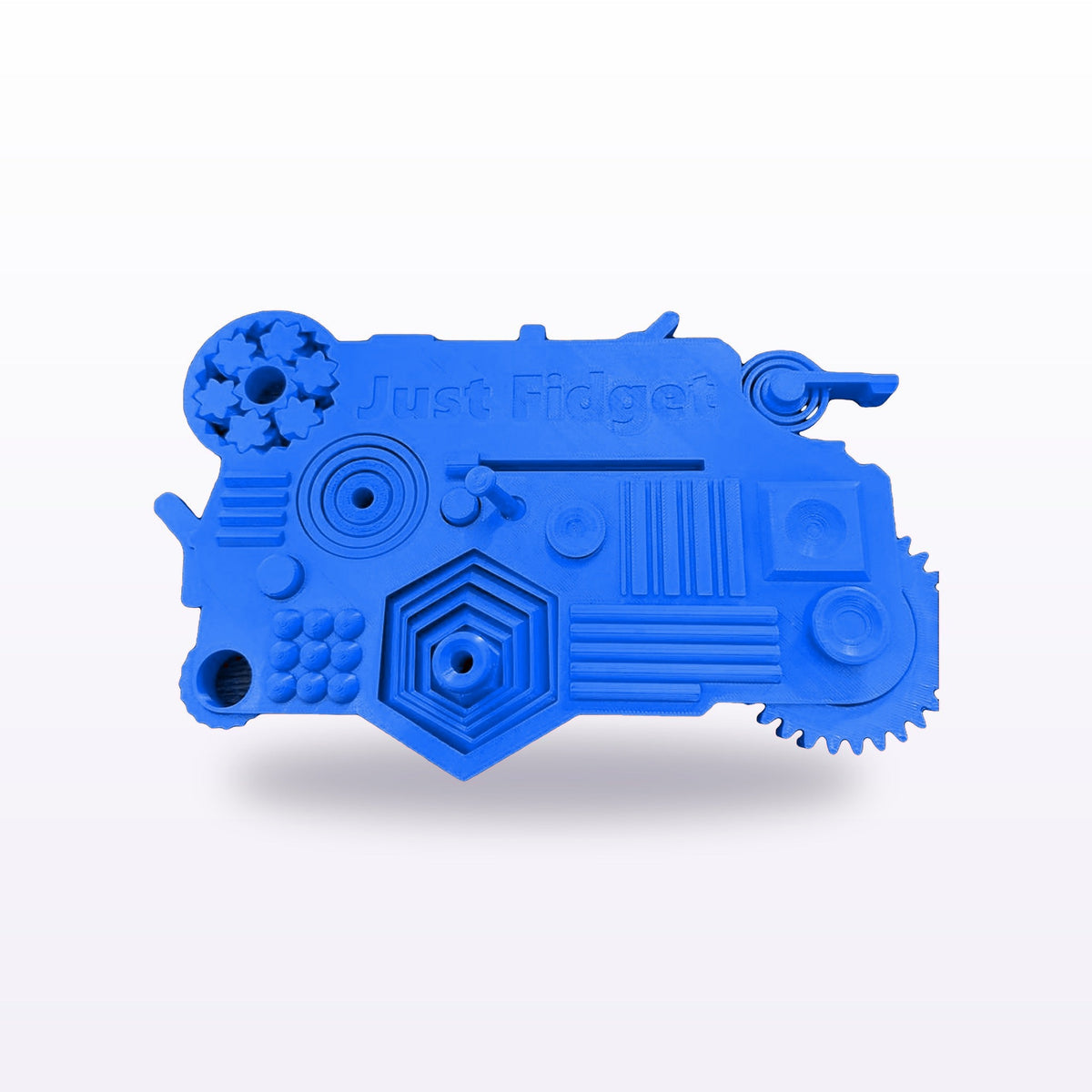 Formex 3D Printed Multi-Fidget Board – 21 Mechanisms, 19x13cm, NZ Made in Blue