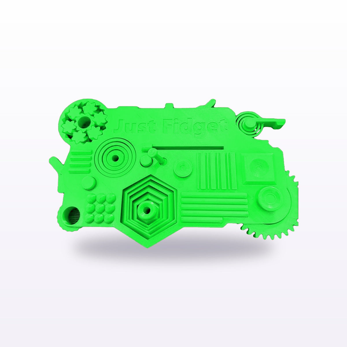 Formex 3D Printed Multi-Fidget Board – 21 Mechanisms, 19x13cm, NZ Made in Green