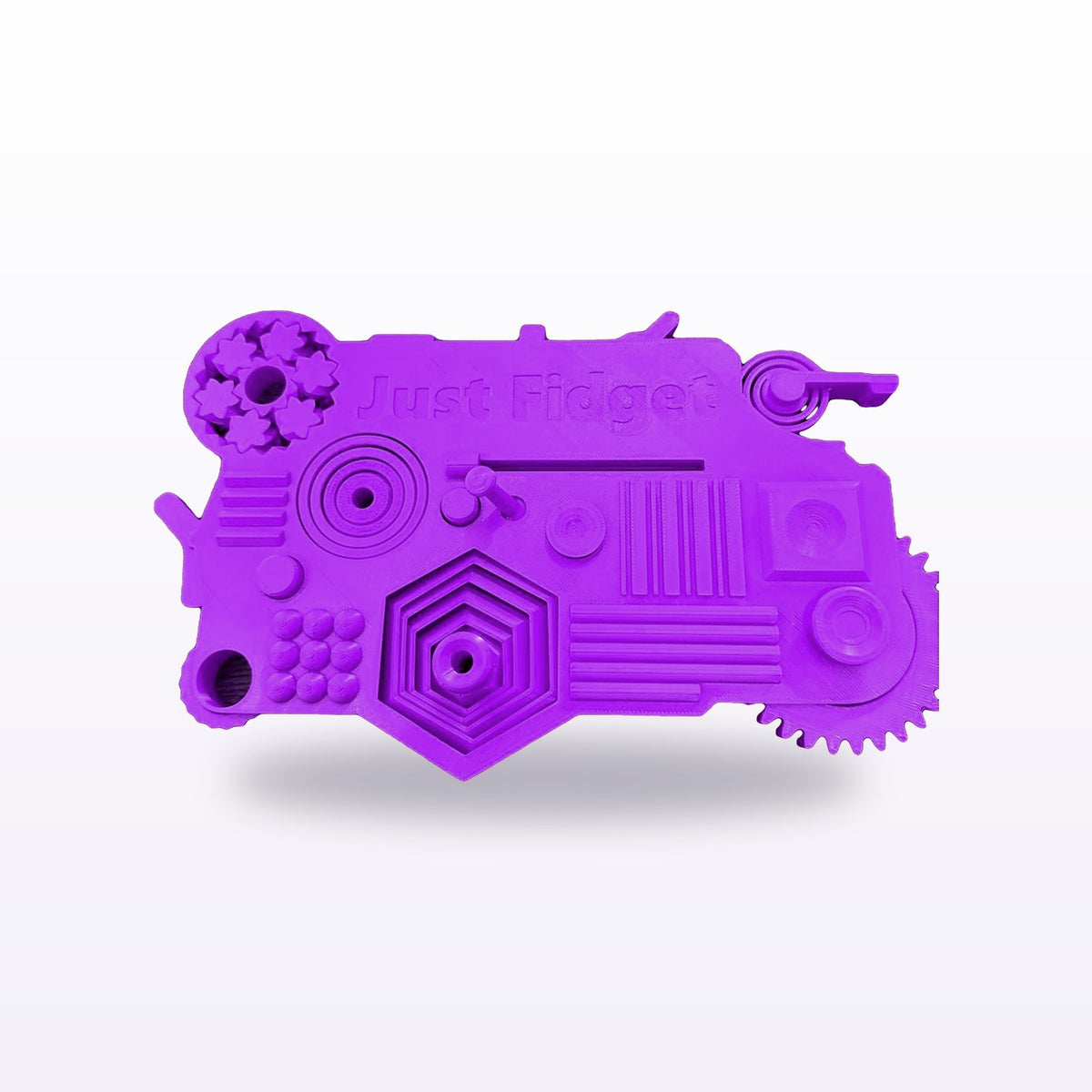 Formex 3D Printed Multi-Fidget Board – 21 Mechanisms, 19x13cm, NZ Made in Purple