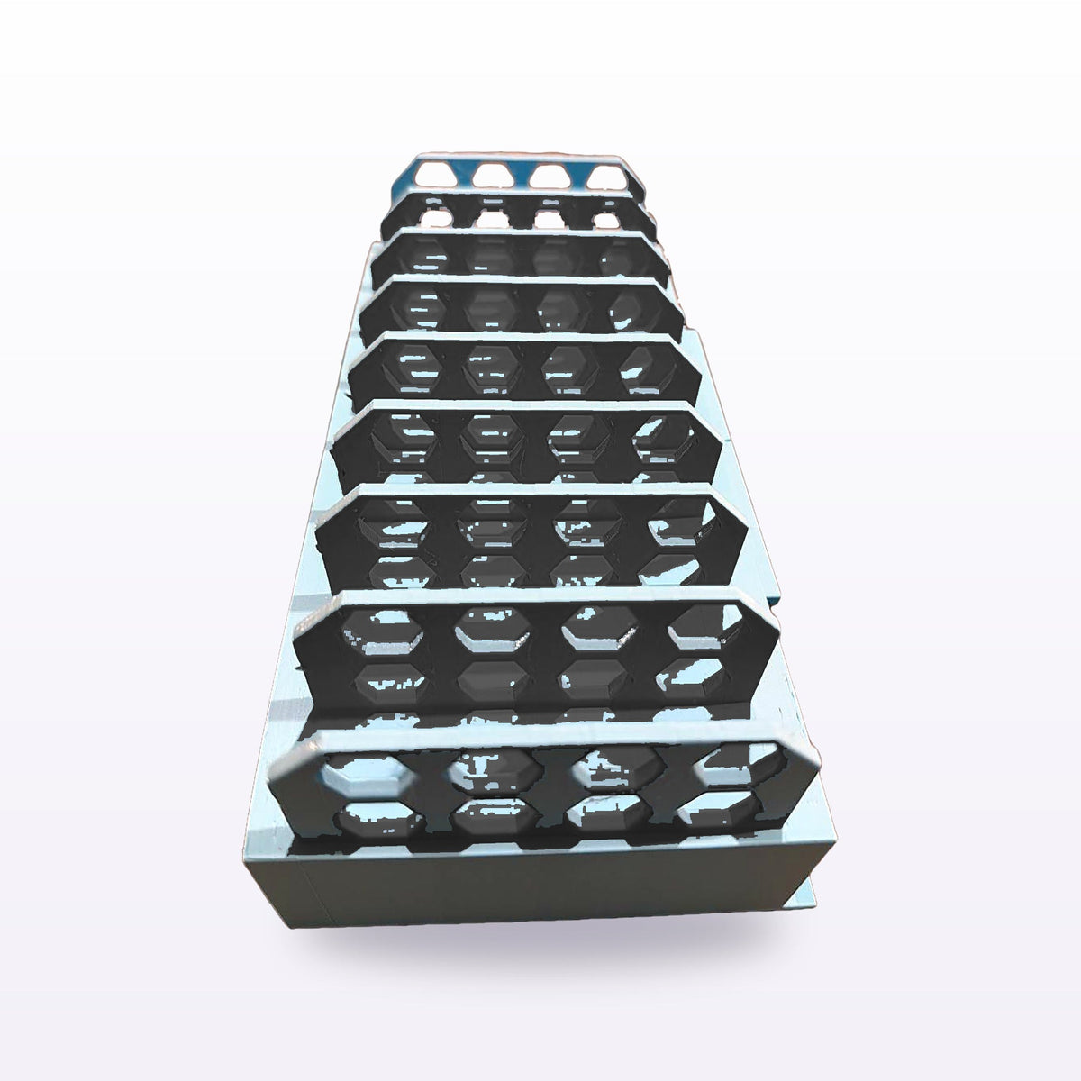 Formex 3D Printed Phone & Tablet Stand with Cable Storage – 9 Slots, 18cm, NZ Made in Black