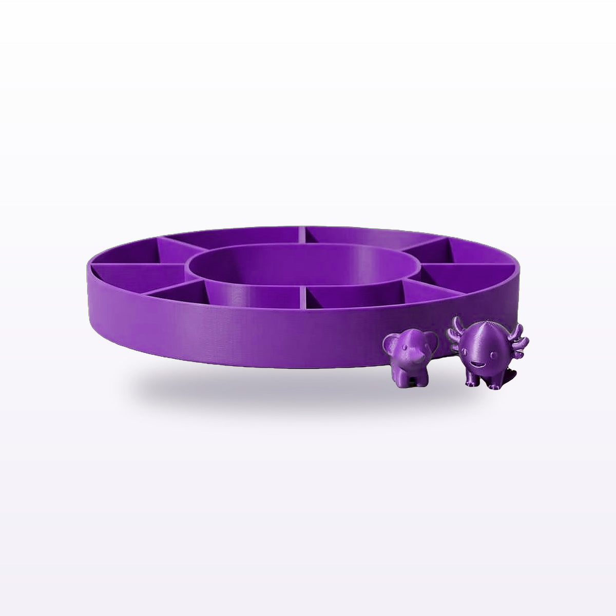 Formex 3D Printed Divided Snack & Serving Tray – 20cm, NZ Made in Purple