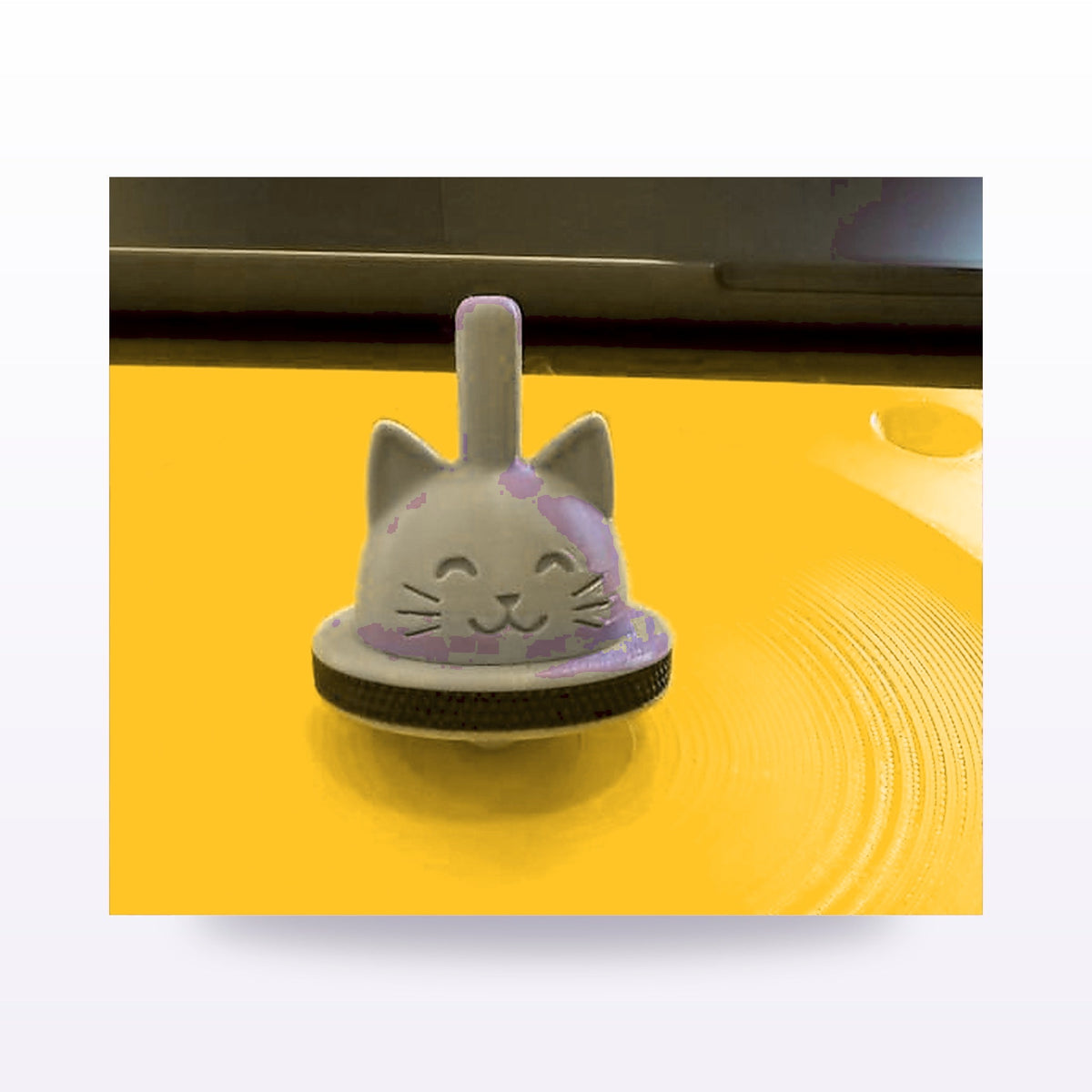 Formex 3D Printed Cat Spinning Top with Launcher – 14cm, NZ Made in Gold