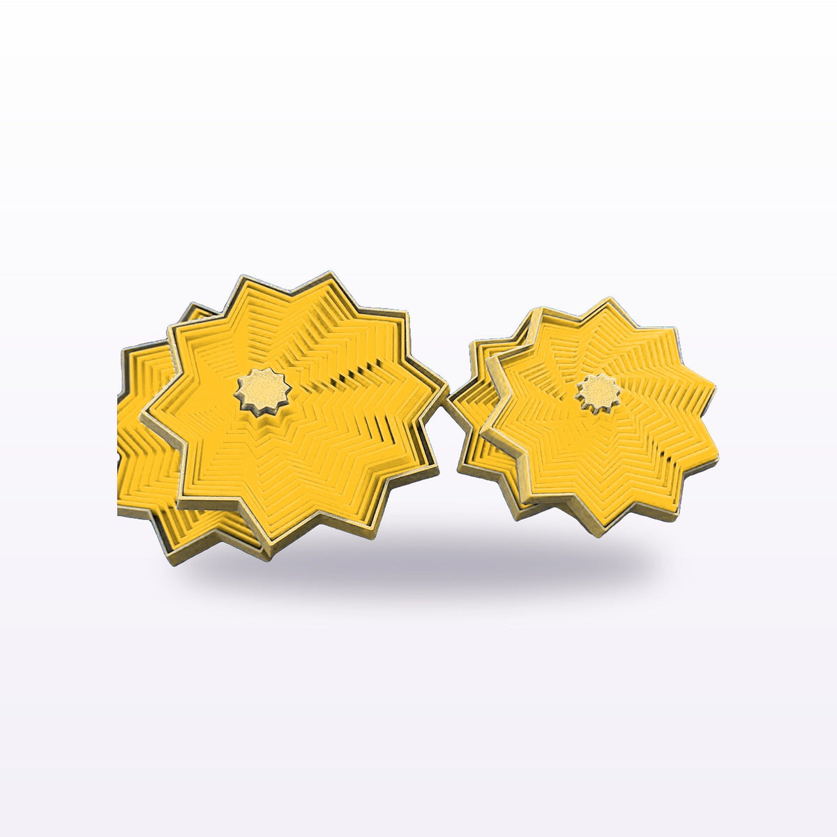 Formex 3D Printed Spiral Star Fidget Spinner Pair – 8cm, NZ Made in Gold
