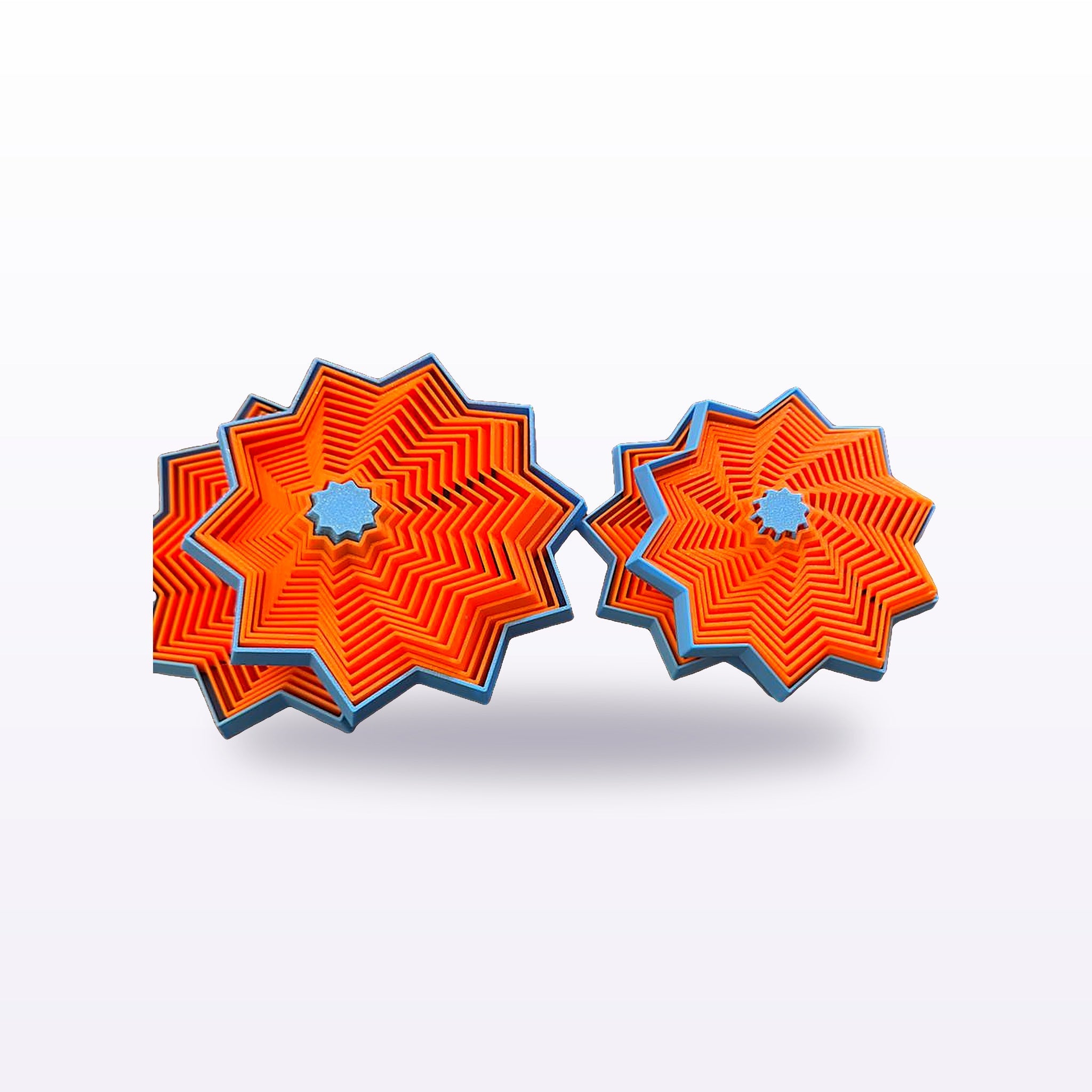 Spiral Star Spinner (Pair) — 3D printed by Formex 3D Lab