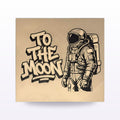 "To The Moon" wall tile in Cream — 3D printed by Formex 3D Lab
