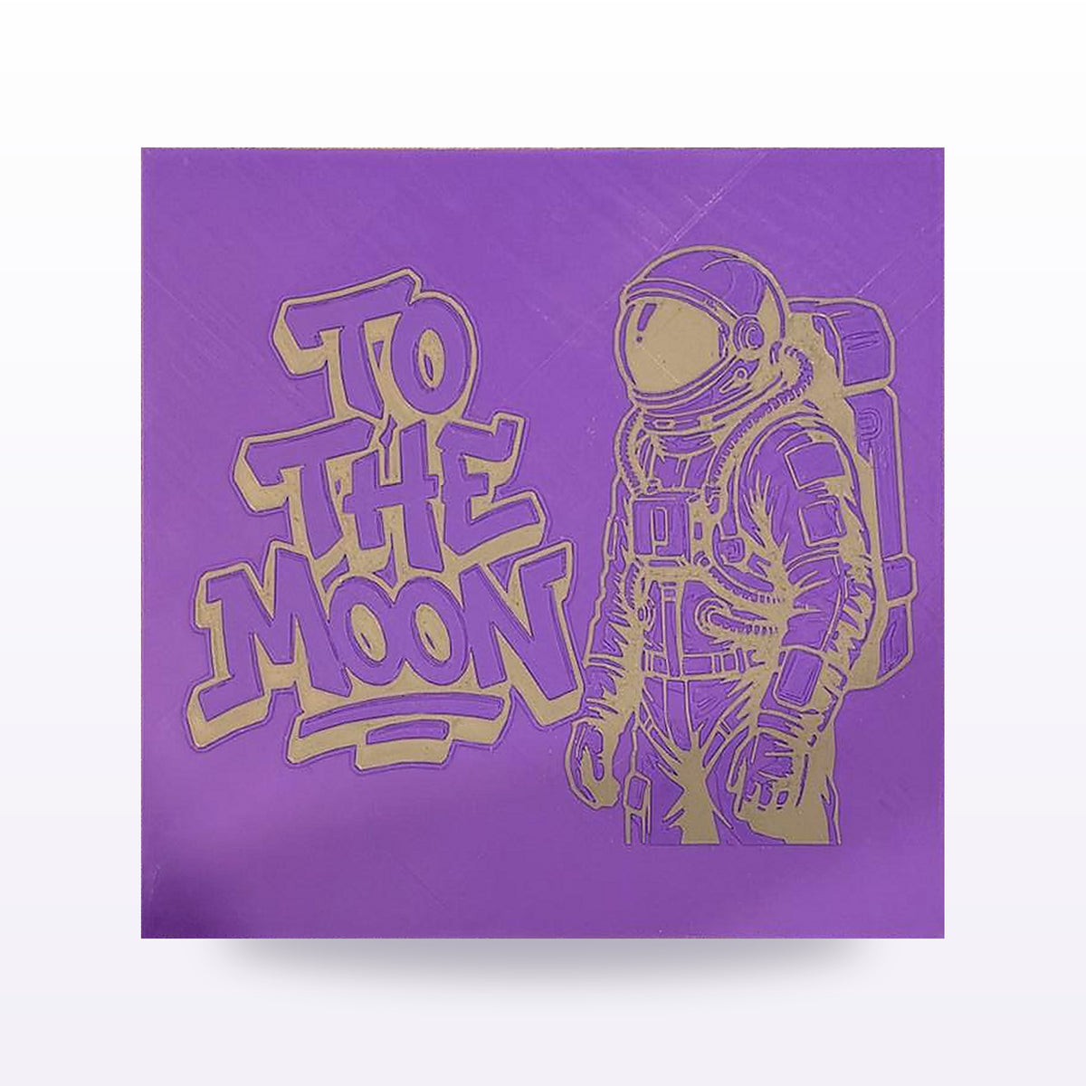 "To The Moon" wall tile in Purple — 3D printed by Formex 3D Lab
