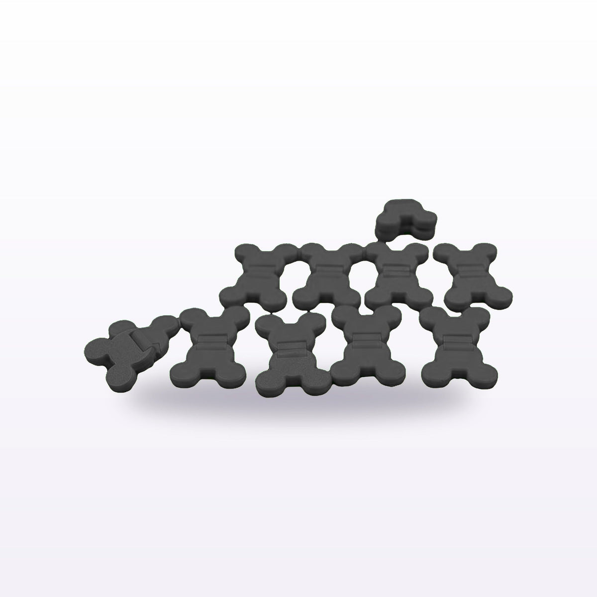 Formex 3D Printed Twist & Flip Fidget Chain Links – 12cm, NZ Made in Black