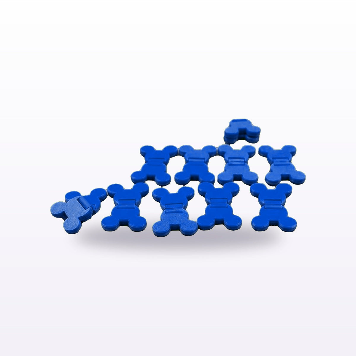 Formex 3D Printed Twist & Flip Fidget Chain Links – 12cm, NZ Made in Blue