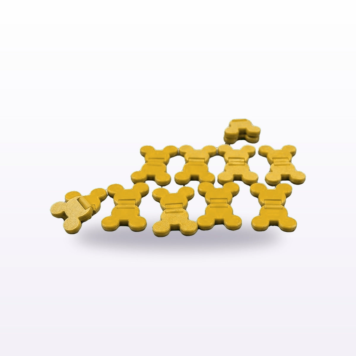 Formex 3D Printed Twist & Flip Fidget Chain Links – 12cm, NZ Made in Gold