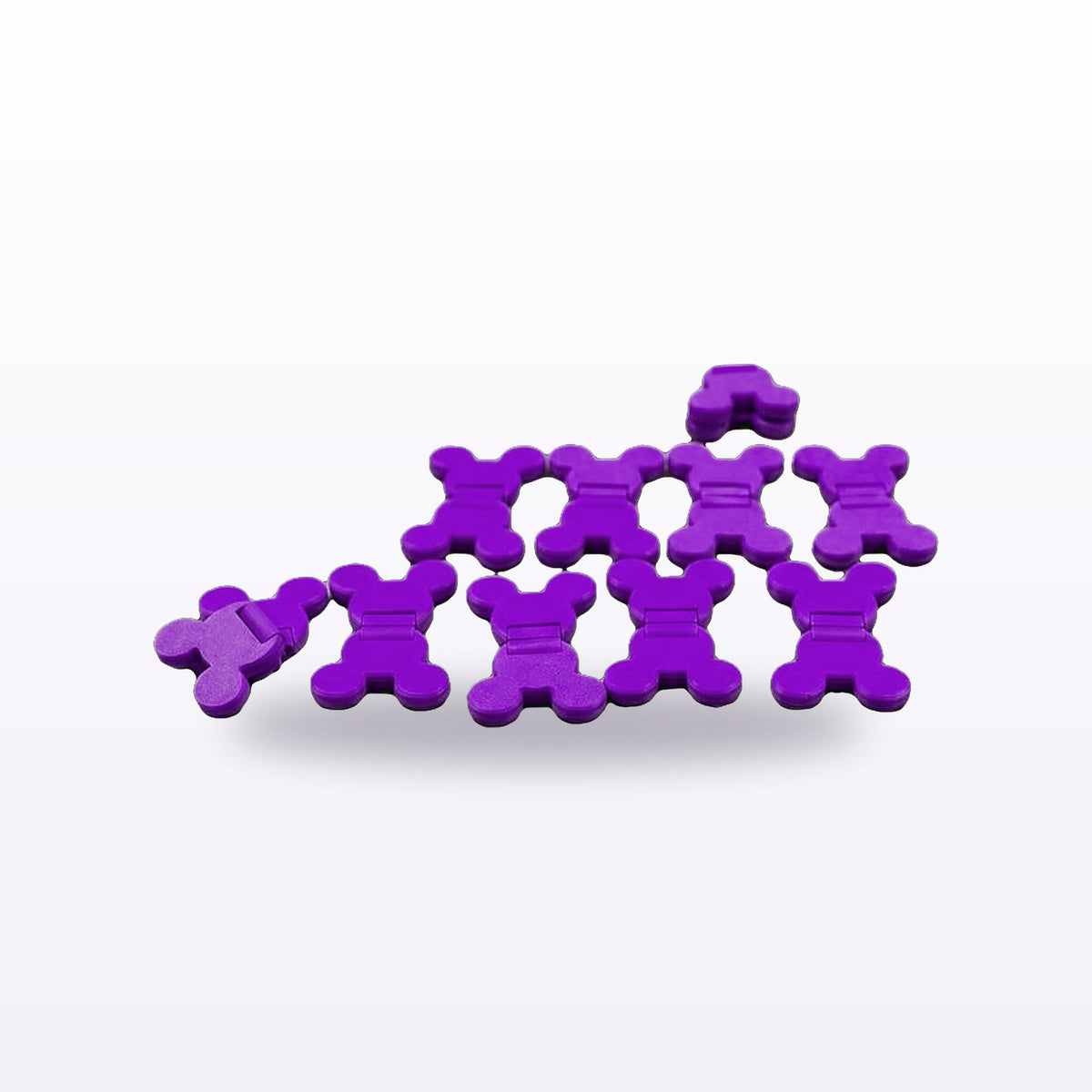 Formex 3D Printed Twist & Flip Fidget Chain Links – 12cm, NZ Made in Purple